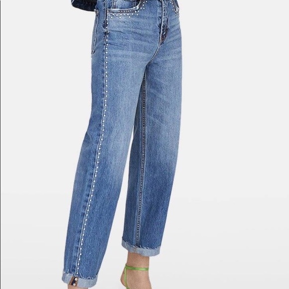 stradivarius Denim - NWT Stradivarius New Carrot Stud Jeans Sz 2.